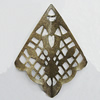 Iron Jewelry Finding Pendant Lead-free, 62x48mm, Sold by Bag