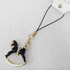 Mobile Decoration, Zinc Alloy Pendant, Pendant: about 26mm wide, Rope: about 6cm, Sold by Dozen