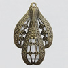 Iron Jewelry Finding Pendant Lead-free, 62x38mm Hole:3.5mm, Sold by Bag