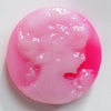 Cameos Resin Beads, No-Hole Jewelry findings, Flat Round, 18mm, Sold by Bag