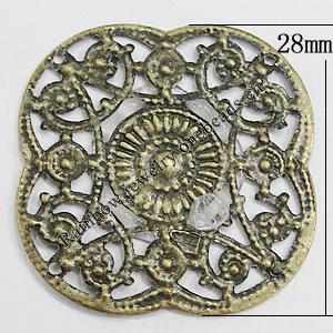 Iron Jewelry Finding Connectors Lead-free, Flower 28mm, Sold by Bag