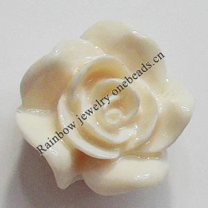 Resin Cabochons, No Hole Headwear & Costume Accessory, Flower, 13mm, Sold by Bag