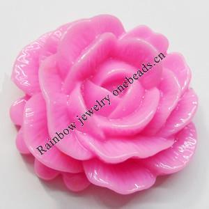 Resin Cabochons, No Hole Headwear & Costume Accessory, Flower, 42mm, Sold by Bag