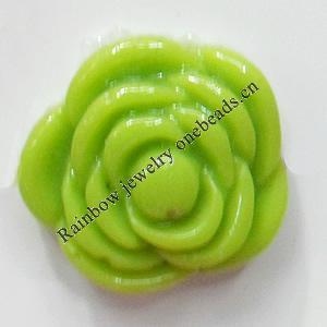 Resin Cabochons, No Hole Headwear & Costume Accessory, Flower, 15mm, Sold by Bag
