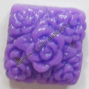 Resin Cabochons, No Hole Headwear & Costume Accessory, Square, 13mm, Sold by Bag