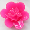 Resin Cabochons, No Hole Headwear & Costume Accessory, Flower, 21mm, Sold by Bag
