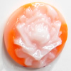 Resin Cabochons, No Hole Headwear & Costume Accessory, Flower, 28mm, Sold by Bag