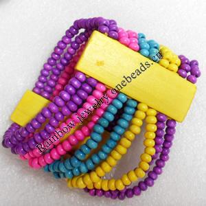 Wooden Bracelet, width:58mm, Length:Approx 7.1-inch, Sold by Strand