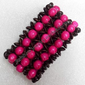 Wooden Bracelet, width:40mm, Length:Approx 7.1-inch, Sold by Strand