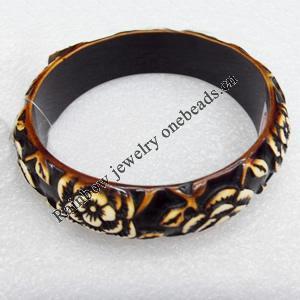 Resin Bracelet, width:17mm, Inner Diameter about:6.7cm, Sold by Dozen