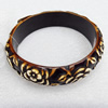 Resin Bracelet, width:17mm, Inner Diameter about:6.7cm, Sold by Dozen