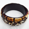 Resin Bracelet, width:32mm, Inner Diameter about:6.7cm, Sold by Dozen