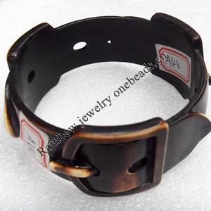 Resin Bracelet, width:25mm, Inner Diameter about:6.7cm, Sold by Dozen