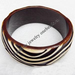 Resin Bracelet, width:25mm, Inner Diameter about:6.7cm, Sold by Dozen