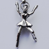 Zinc Alloy Charm/Pendants, Nickel-free & Lead-free, A Grade Dancers 24x12mm Hole:2mm, Sold by PC