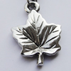 Zinc Alloy Charm/Pendants, Nickel-free & Lead-free, A Grade Leaf 20x14mm Hole:2mm, Sold by PC