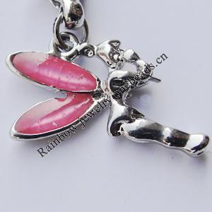 Zinc Alloy Enamel Pendant, Nickel-free & Lead-free, A Grade Animal 22x14mm Hole:2mm, Sold by PC