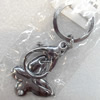Zinc Alloy keyring Jewelry Chains, Butterfly, width:37mm, Length Approx:8.6cm, Sold by PC