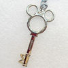 Zinc Alloy Pendants, Key, 32x65mm, Hole:2mm, Sold by PC