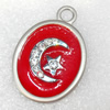 Zinc Alloy Enamel Pendants, 28x40mm, Hole:2mm, Sold by PC