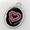 Zinc Alloy Enamel Pendants, 28x40mm, Hole:2mm, Sold by PC