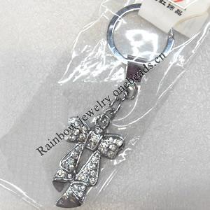 Zinc Alloy keyring Jewelry Chains, width:25mm, Length Approx:10.5cm, Sold by PC