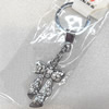 Zinc Alloy keyring Jewelry Chains, width:25mm, Length Approx:10.5cm, Sold by PC