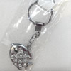 Zinc Alloy keyring Jewelry Chains, width:35mm, Length Approx:9cm, Sold by PC