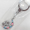 Zinc Alloy keyring Jewelry Chains, width:27mm, Length Approx:9.5cm, Sold by PC