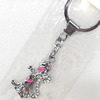 Zinc Alloy keyring Jewelry Chains, width:25mm, Length Approx:10cm, Sold by PC