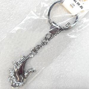 Zinc Alloy keyring Jewelry Chains, width:25mm, Length Approx:10cm, Sold by PC