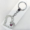 Zinc Alloy keyring Jewelry Chains, width:47mm, Length Approx:10cm, Sold by PC