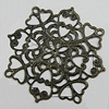 Iron Jewelry Finding Connectors Lead-free, Flower 63mm, Sold by Bag