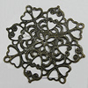 Iron Jewelry Finding Connectors Lead-free, Flower 63mm, Sold by Bag