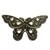 Iron Jewelry Finding Pendant Lead-free, Butterfly 45x23mm, Sold by Bag