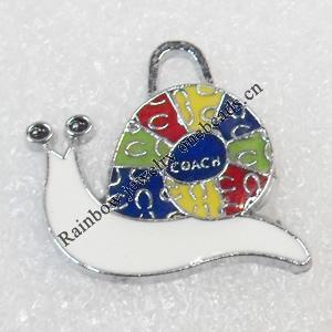 Zinc Alloy Enamel Pendant, 25x20mm, Hole:Approx 2mm, Sold by PC