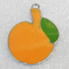 Zinc Alloy Enamel Pendant, 21x30mm, Hole:Approx 2mm, Sold by PC