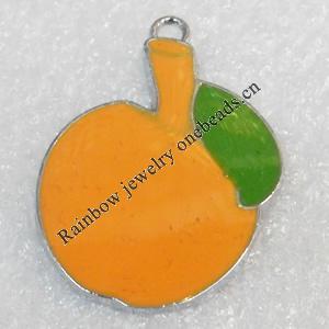 Zinc Alloy Enamel Pendant, 21x30mm, Hole:Approx 2mm, Sold by PC