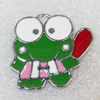 Zinc Alloy Enamel Pendant, Frog, 20x21mm, Hole:Approx 2mm, Sold by PC