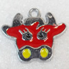 Zinc Alloy Enamel Pendant, 26x22mm, Hole:Approx 2mm, Sold by PC