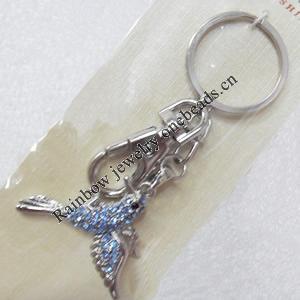 Zinc Alloy keyring Jewelry Chains, width:38mm, Length Approx:9cm, Sold by PC