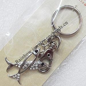Zinc Alloy keyring Jewelry Chains, width:33mm, Length Approx:9cm, Sold by PC