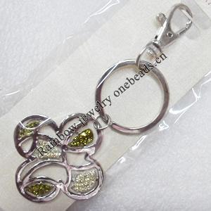 Zinc Alloy keyring Jewelry Chains, width:48mm, Length Approx:12cm, Sold by PC