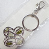Zinc Alloy keyring Jewelry Chains, width:48mm, Length Approx:12cm, Sold by PC