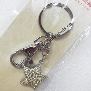 Zinc Alloy keyring Jewelry Chains, width:28mm, Length Approx:8cm, Sold by PC