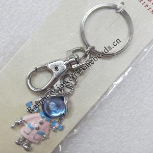 Zinc Alloy keyring Jewelry Chains, width:25mm, Length Approx:10cm, Sold by PC