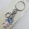 Zinc Alloy keyring Jewelry Chains, width:25mm, Length Approx:10cm, Sold by PC