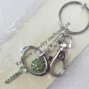 Zinc Alloy keyring Jewelry Chains, width:30mm, Length Approx:10cm, Sold by PC
