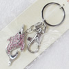 Zinc Alloy keyring Jewelry Chains, width:23mm, Length Approx:10cm, Sold by PC