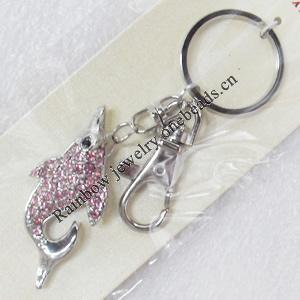 Zinc Alloy keyring Jewelry Chains, width:23mm, Length Approx:10cm, Sold by PC